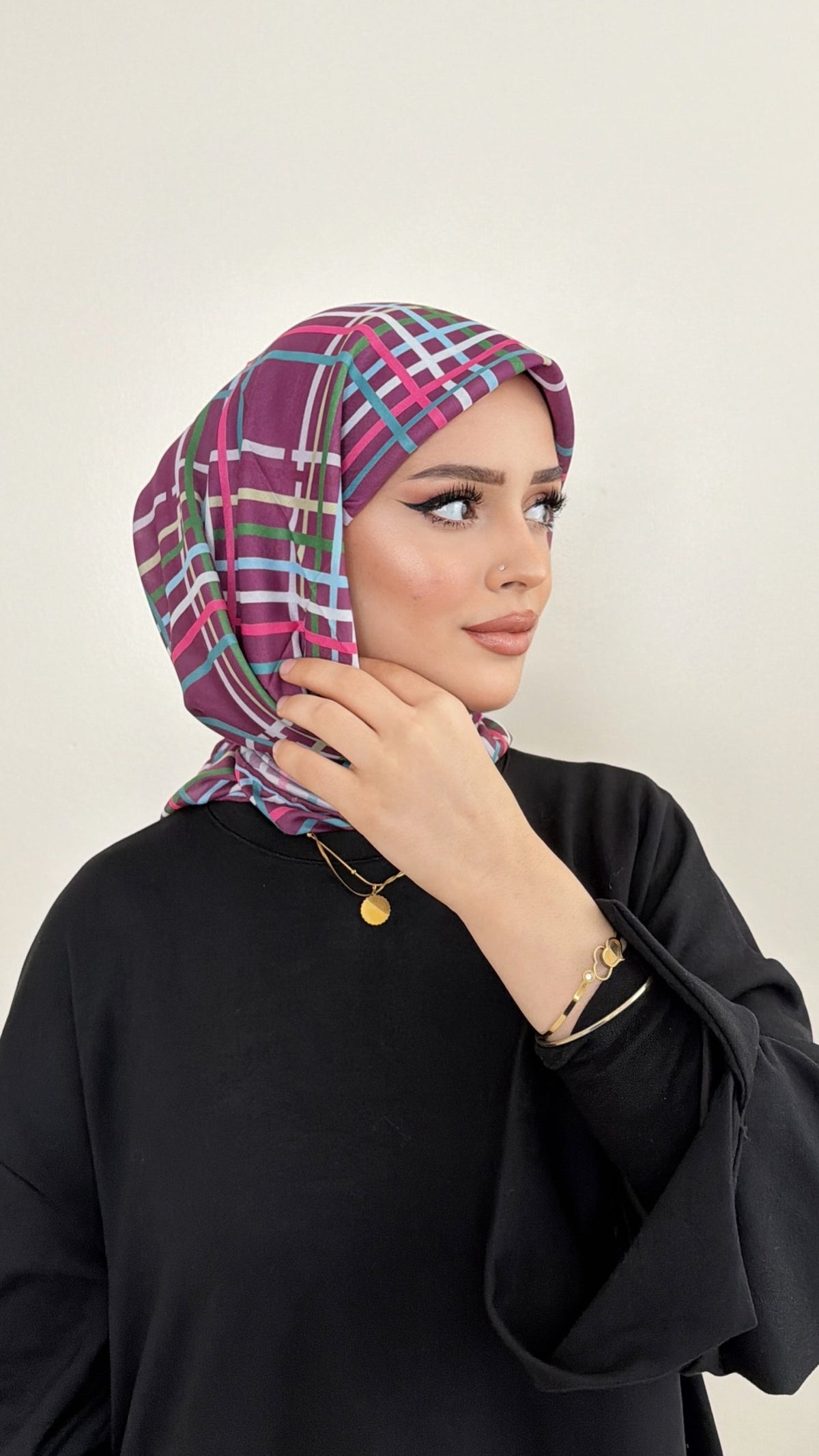 Riva Pamuk Eşarp Ekose 05