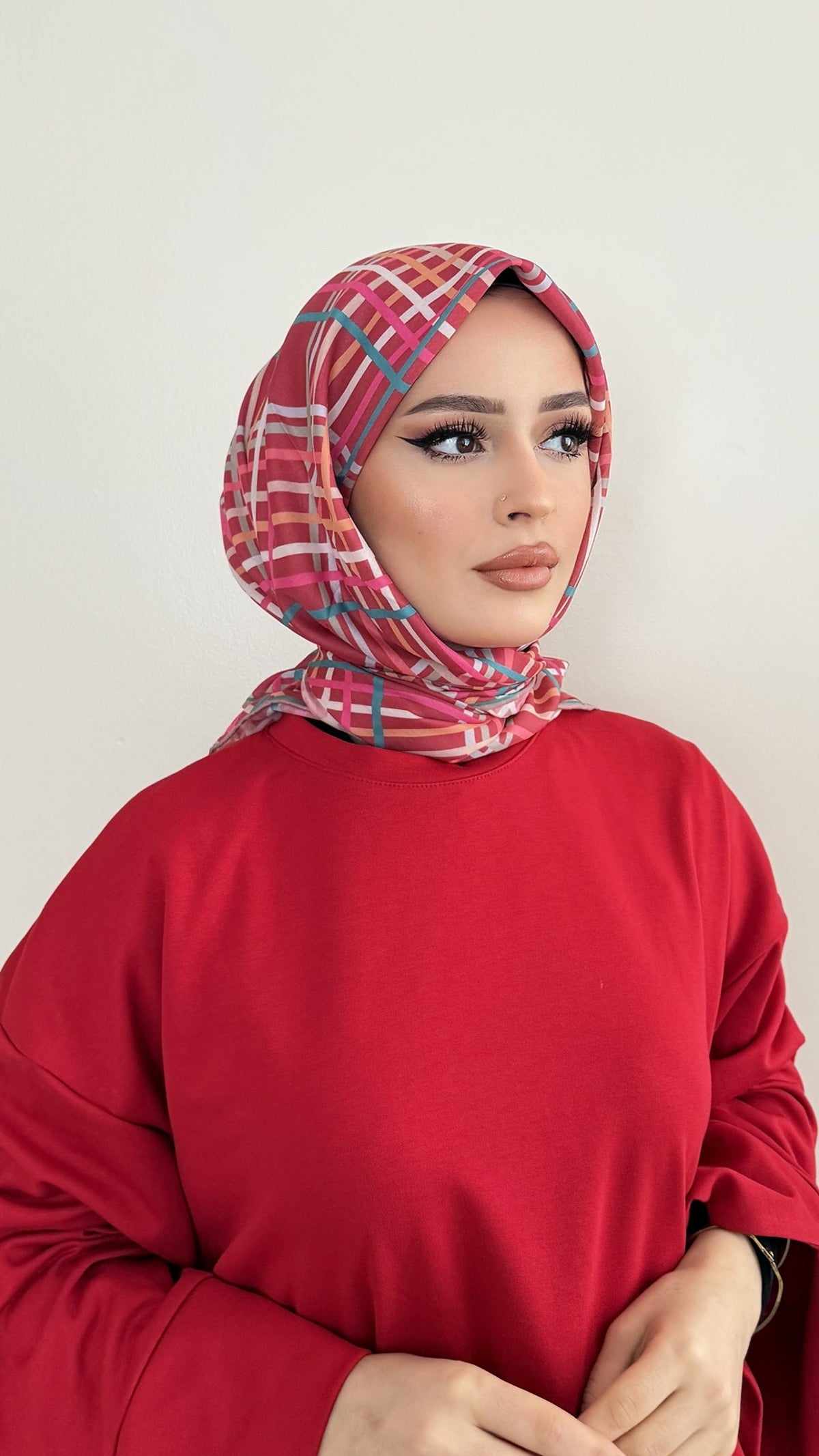Riva Pamuk Eşarp Ekose 04