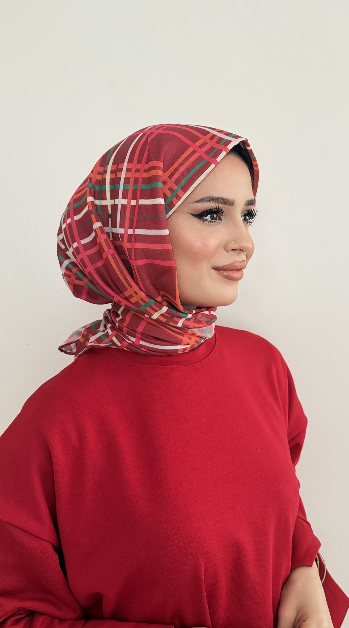 Riva Pamuk Eşarp Ekose 03