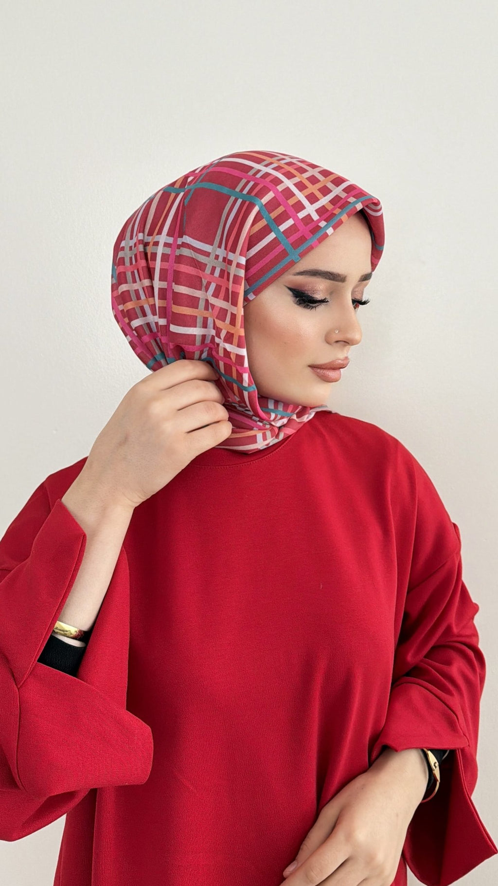 Riva Pamuk Eşarp Ekose 04