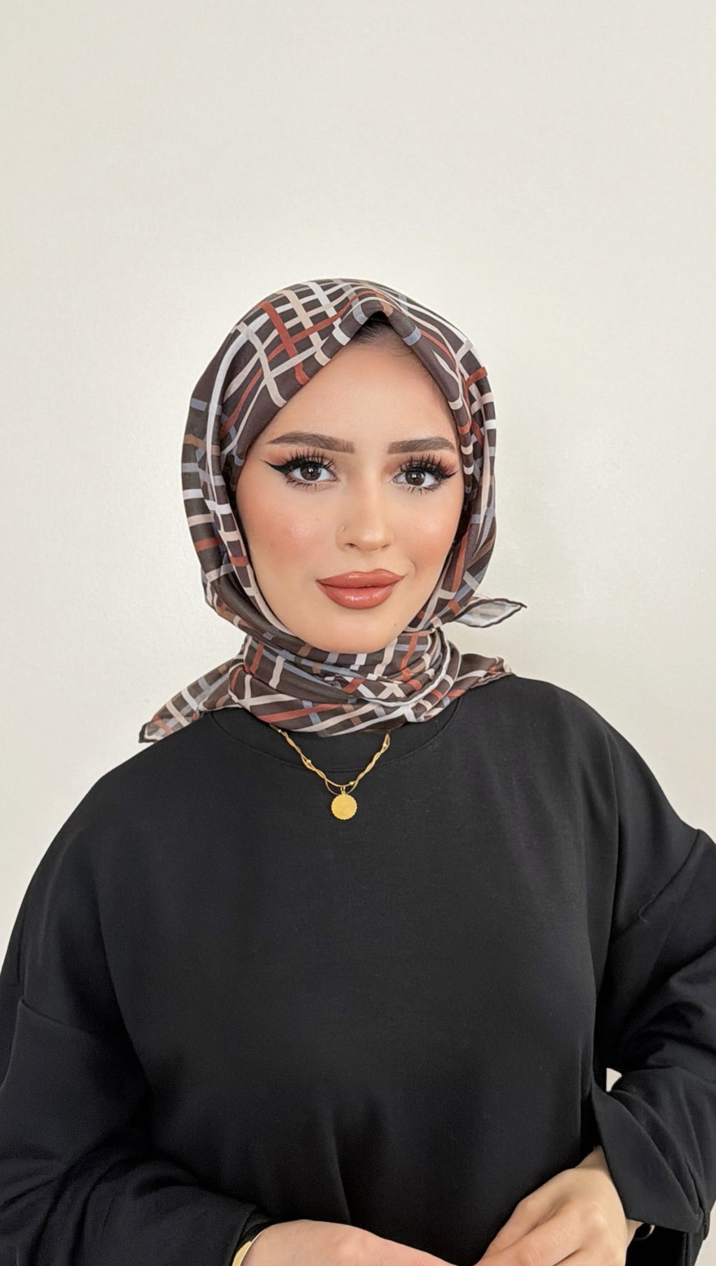 Riva Pamuk Eşarp Ekose 001