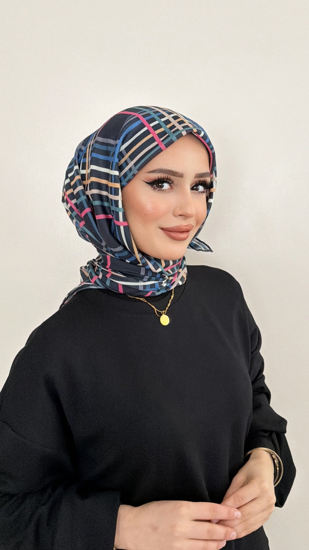 Riva Pamuk Eşarp Ekose 002