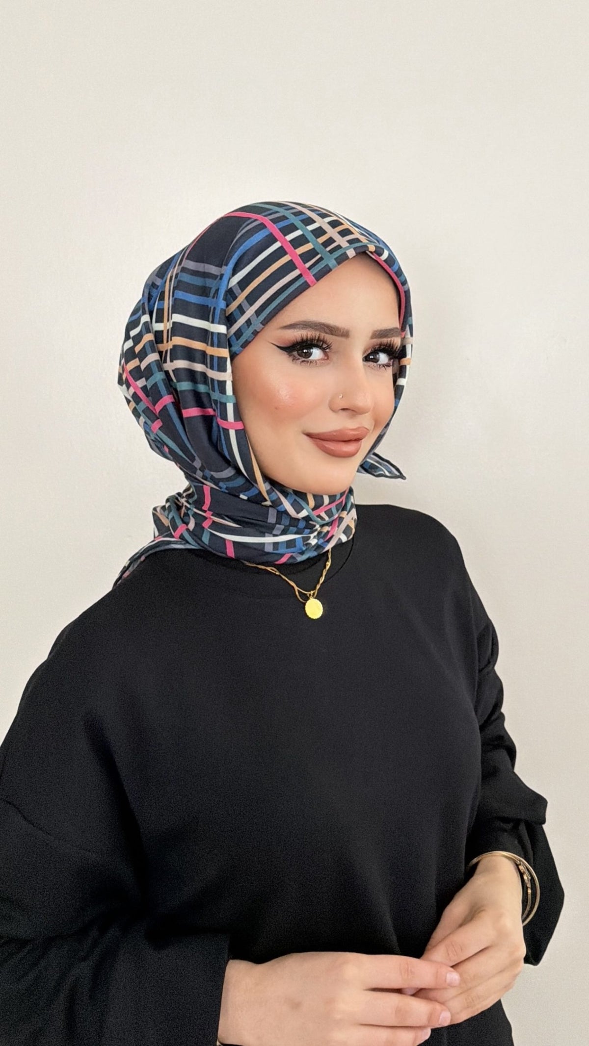Riva Pamuk Eşarp Ekose 002