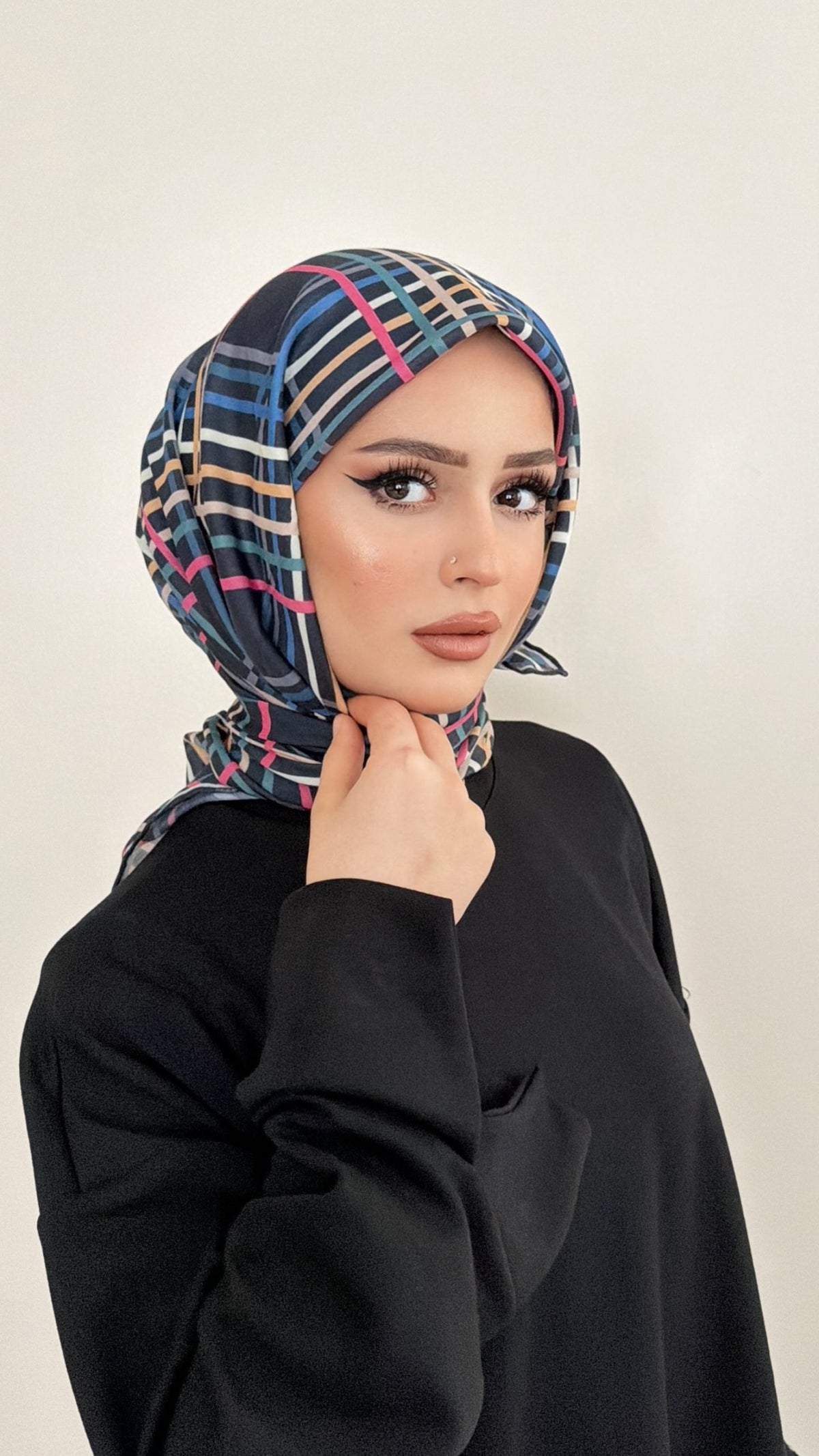 Riva Pamuk Eşarp Ekose 002