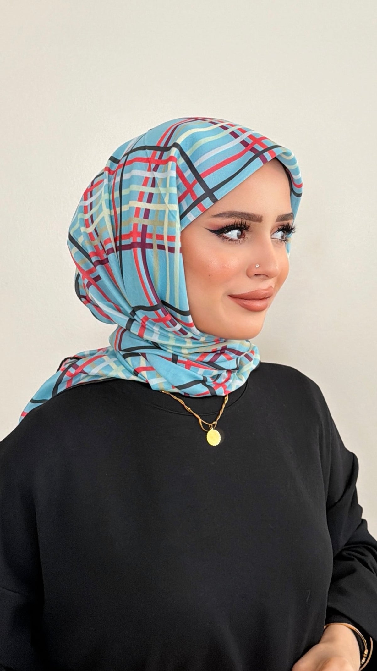 Riva Pamuk Eşarp Ekose 09