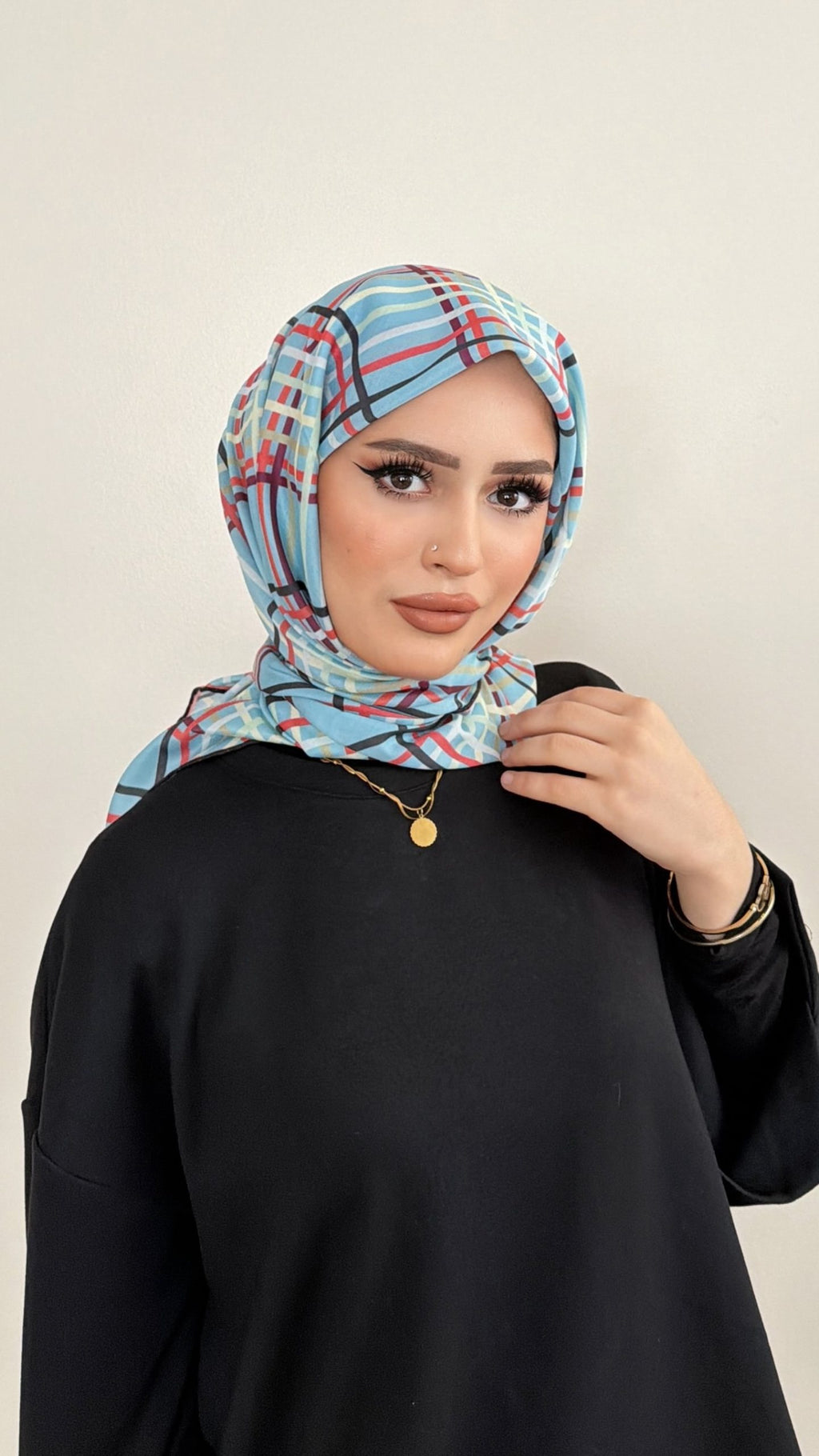 Riva Pamuk Eşarp Ekose 09