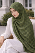 Minimal Jacquard Cotton Ramie Shawl 12