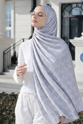 Minimal Jacquard Cotton Ramie Shawl 18