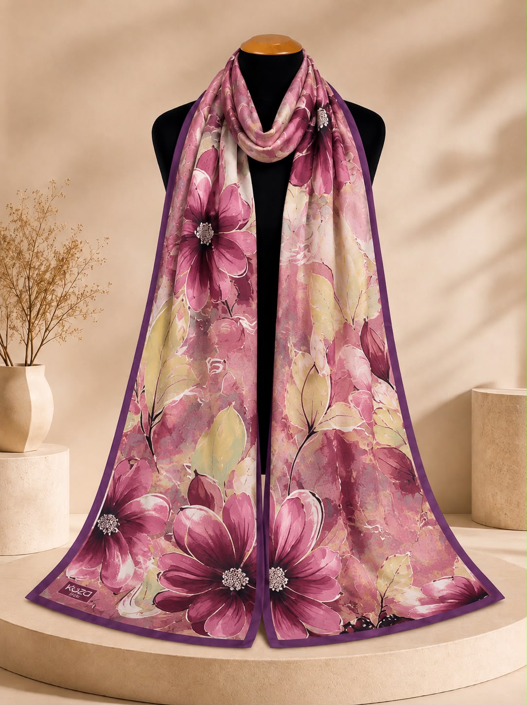 Riva Pamuklu Soft Şal-Flower 12