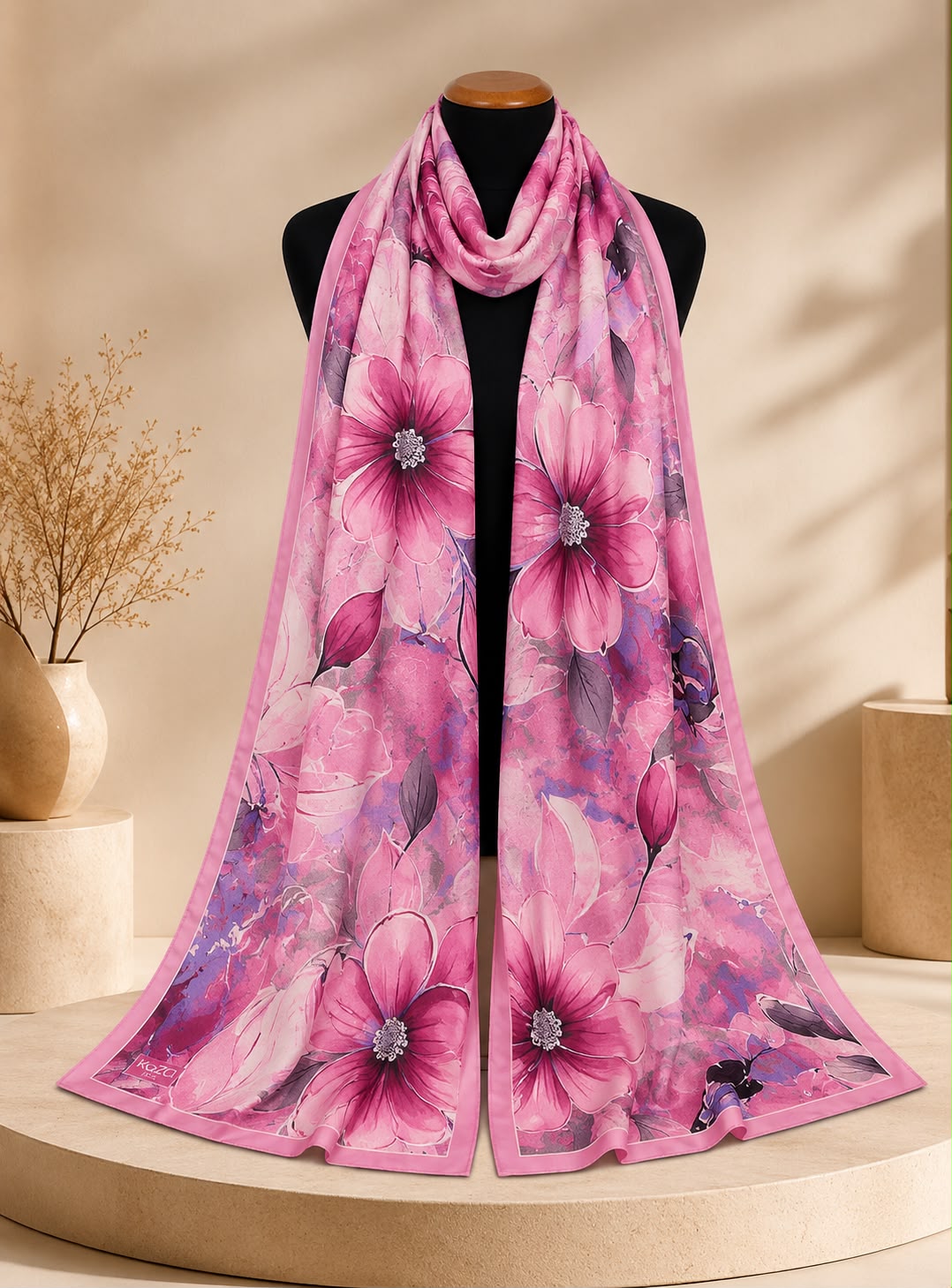 Riva Pamuklu Soft Şal-Flower 06